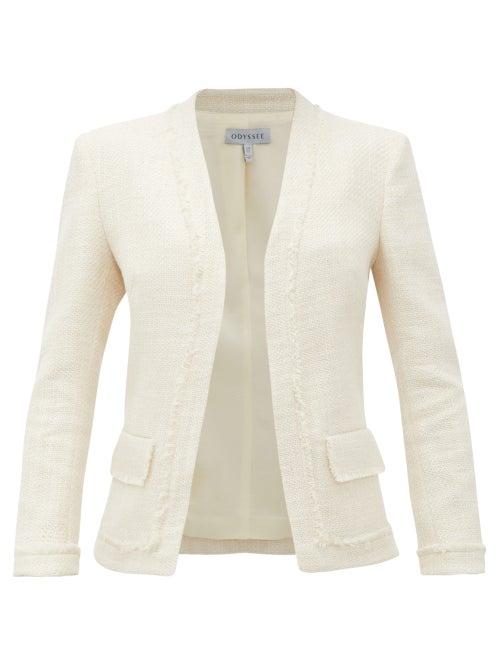 Matchesfashion.com Odyssee - Marlin Cotton-blend Tweed Jacket - Womens - Ivory