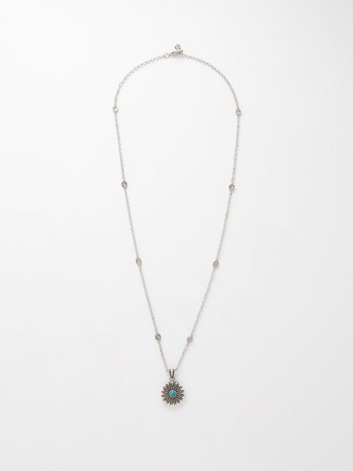 Gucci - Flower & Gg-logo Necklace - Mens - Silver