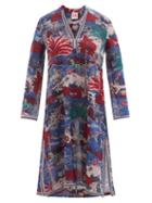 Matchesfashion.com Le Sirenuse, Positano - Malika Burning Sun-print Kaftan - Womens - Blue Print