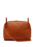 Matchesfashion.com Bottega Veneta - Olimpia Intrecciato Leather Shoulder Bag - Womens - Orange