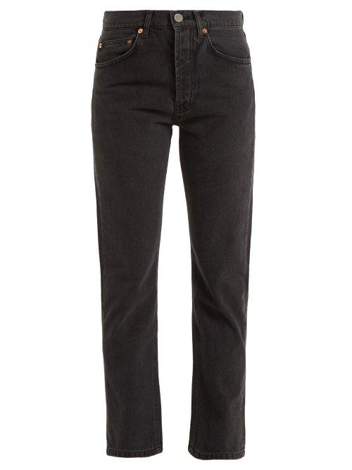Matchesfashion.com Raey - Clean Hemmed Cigarette Leg Jeans - Womens - Black