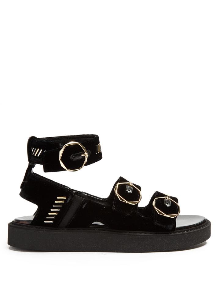 Nicholas Kirkwood Eva Velvet Embellished Sandals