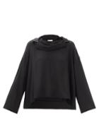 The Row - Sandy Buttoned-scarf Silk-blend Blouse - Womens - Black