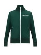 Matchesfashion.com Palm Angels - Striped Zip Through Jersey Track Jacket - Mens - Green
