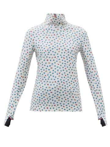 3 Moncler Grenoble - X Naj-oleari Eyes-print Thermal Top - Womens - White Print