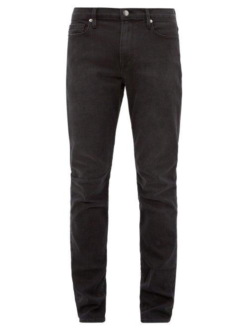 Matchesfashion.com Frame - L'homme Athletic Cotton Blend Jeans - Mens - Black