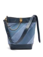 Matchesfashion.com Jw Anderson - Keyts Striped Leather & Suede Tote - Womens - Blue Multi