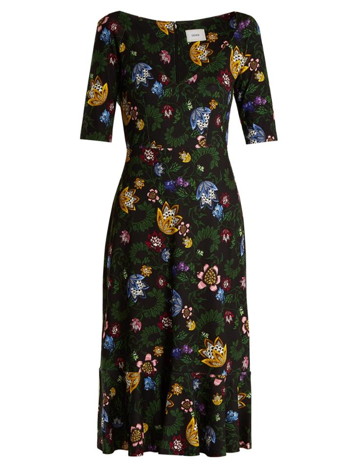 Erdem Glenys Floral-print Jersey Dress