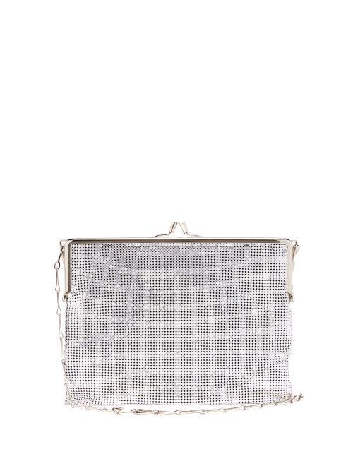 Matchesfashion.com Paco Rabanne - Iconic 1969 Chainmail Frame Bag - Womens - Silver