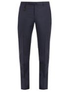 Incotex Mid-rise Slim-leg Sharkskin-wool Trousers