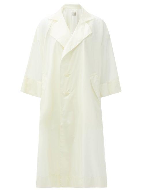Matchesfashion.com Pleats Please Issey Miyake - Light Wind Notch-lapel Technical Coat - Womens - White