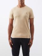 Polo Ralph Lauren - Logo-embroidered Cotton-jersey T-shirt - Mens - Beige