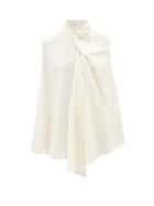 Raey - Knotted-neck Sleeveless Top - Womens - Ivory