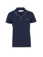 Matchesfashion.com Orlebar Brown - Donald Cotton Waffle Knit Polo Shirt - Mens - Navy Multi