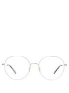 Matchesfashion.com Garrett Leight - Valencia Oversized Round Frame Metal Glasses - Womens - Silver