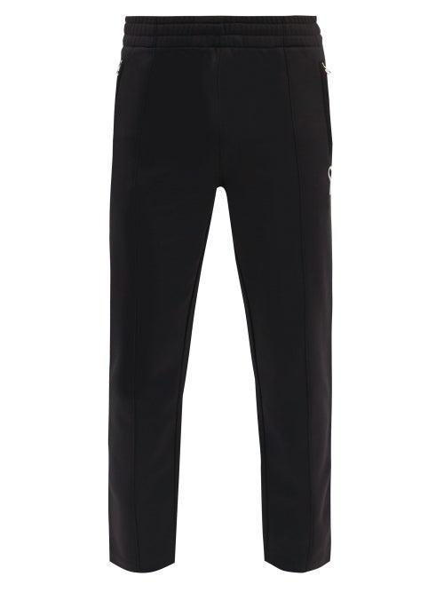 Matchesfashion.com Ami - Ami De Coeur-embroidered Jersey Track Pants - Mens - Black