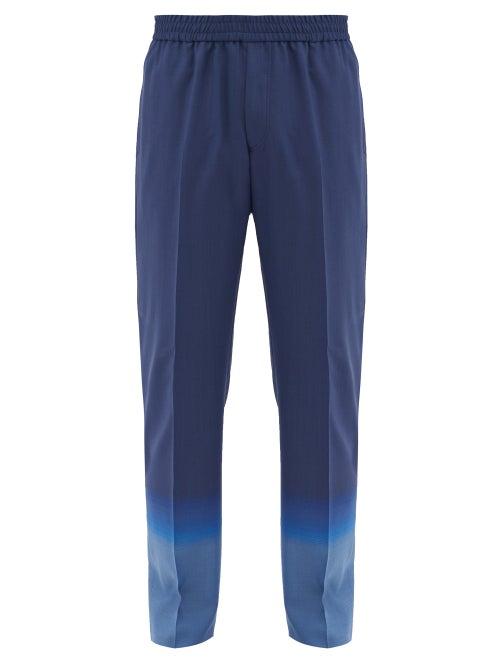 Matchesfashion.com Givenchy - Gradient Wool-twill Tailored Trousers - Mens - Blue
