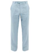 Albus Lumen - Linen Suit Trousers - Mens - Blue