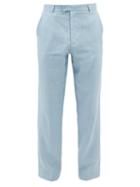 Albus Lumen - Linen Suit Trousers - Mens - Blue