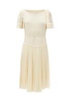Matchesfashion.com See By Chlo - Pleated Georgette Dress - Womens - Cream
