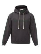 Matchesfashion.com Jw Anderson - Logo-embroidered Deconstructed Hooded Sweatshirt - Mens - Black Green
