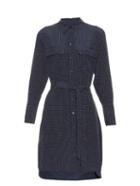 Equipment Delaney Micro-dot Print Silk Shirtdress