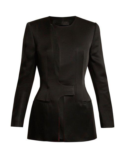 Matchesfashion.com Haider Ackermann - Kuiper Asymmetric Jacket - Womens - Black Red