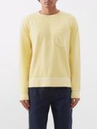 Officine Gnrale - Chris Crew-neck Cotton-jersey Sweatshirt - Mens - Yellow