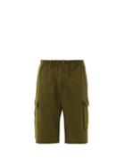 Matchesfashion.com Y-3 - Drawstring Wool-blend Cargo Shorts - Mens - Green