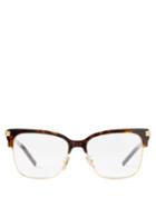 Givenchy - Acetate And Metal Glasses - Womens - Brown Gold