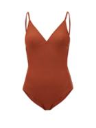 Matchesfashion.com Matteau - The Plunge Swimsuit - Womens - Dark Red