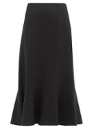 Matchesfashion.com Jil Sander - Fluted Wool-twill Pencil Skirt - Womens - Black