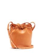 Matchesfashion.com Mansur Gavriel - Pink Lined Mini Mini Leather Bucket Bag - Womens - Brown Multi