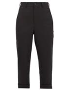 Matchesfashion.com Comme Des Garons Comme Des Garons - Wool Straight Leg Cropped Trousers - Womens - Black