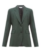 Matchesfashion.com Gabriela Hearst - Sophie Single-breasted Wool Jacket - Womens - Dark Green