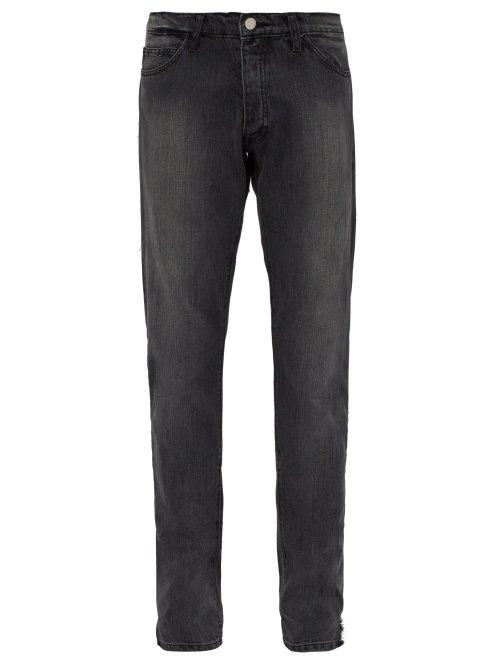 Matchesfashion.com Rhude - Dirt Road Straight Leg Jeans - Mens - Light Grey