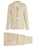 Matchesfashion.com Valentino - Notch Lapel Wool Suit - Mens - Beige