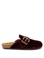 Prada Buckled Velvet Backless Loafers