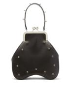 Matchesfashion.com Simone Rocha - Spike-embellished Leather Cross-body Bag - Womens - Black