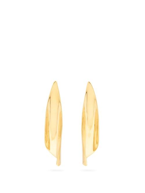 Matchesfashion.com Fay Andrada - Uro Wave Earrings - Womens - Gold