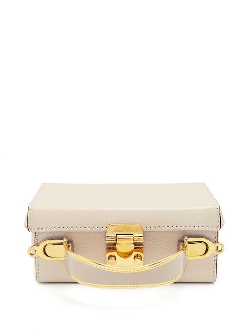 Matchesfashion.com Mark Cross - Grace Small Saffiano Leather Box Bag - Womens - Ivory