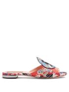Rochas Embellished Round-toe Jacquard Slides