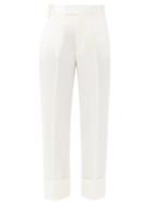 Matchesfashion.com Vivienne Westwood - Dave Shadow Virgin-wool Cady Trousers - Womens - White