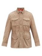Matchesfashion.com Brunello Cucinelli - Suede-leather Field Jacket - Mens - Beige