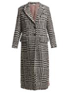 Matchesfashion.com Thom Browne - Single Breasted Houndstooth Check Tweed Coat - Womens - Black White