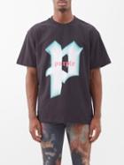 Purple Brand - Logo-print Cotton-jersey T-shirt - Mens - Black Print