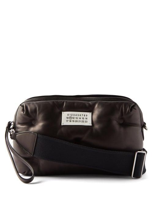 Maison Margiela - Glam Slam Leather Quilted Crossbody Bag - Mens - Black