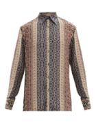 Matchesfashion.com 73 London - Striped Silk Shirt - Mens - Multi