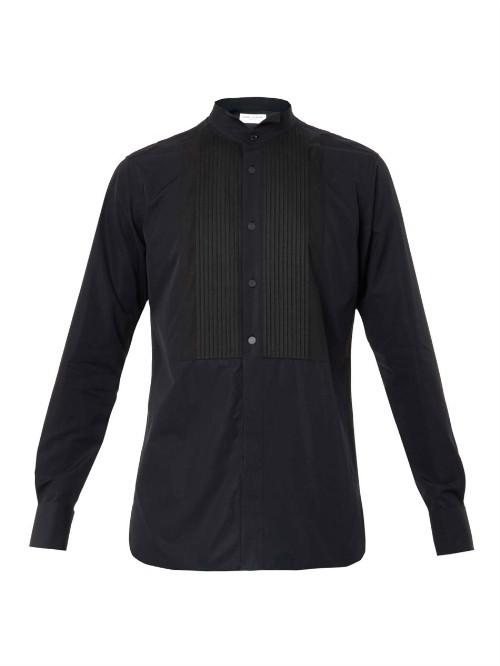 Saint Laurent Bib-front Cotton Shirt