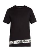 Matchesfashion.com Dolce & Gabbana - Logo Print Cotton T Shirt - Mens - Black
